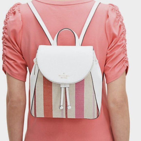 Kate Spade Leila Stripe Canvas Backpack main image 5